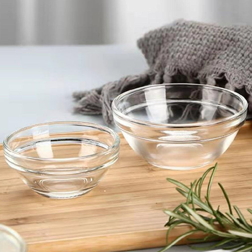 Kitchen Glass Baking Set - 4Pcs Pudding Glass Bowls Jelly Dessert