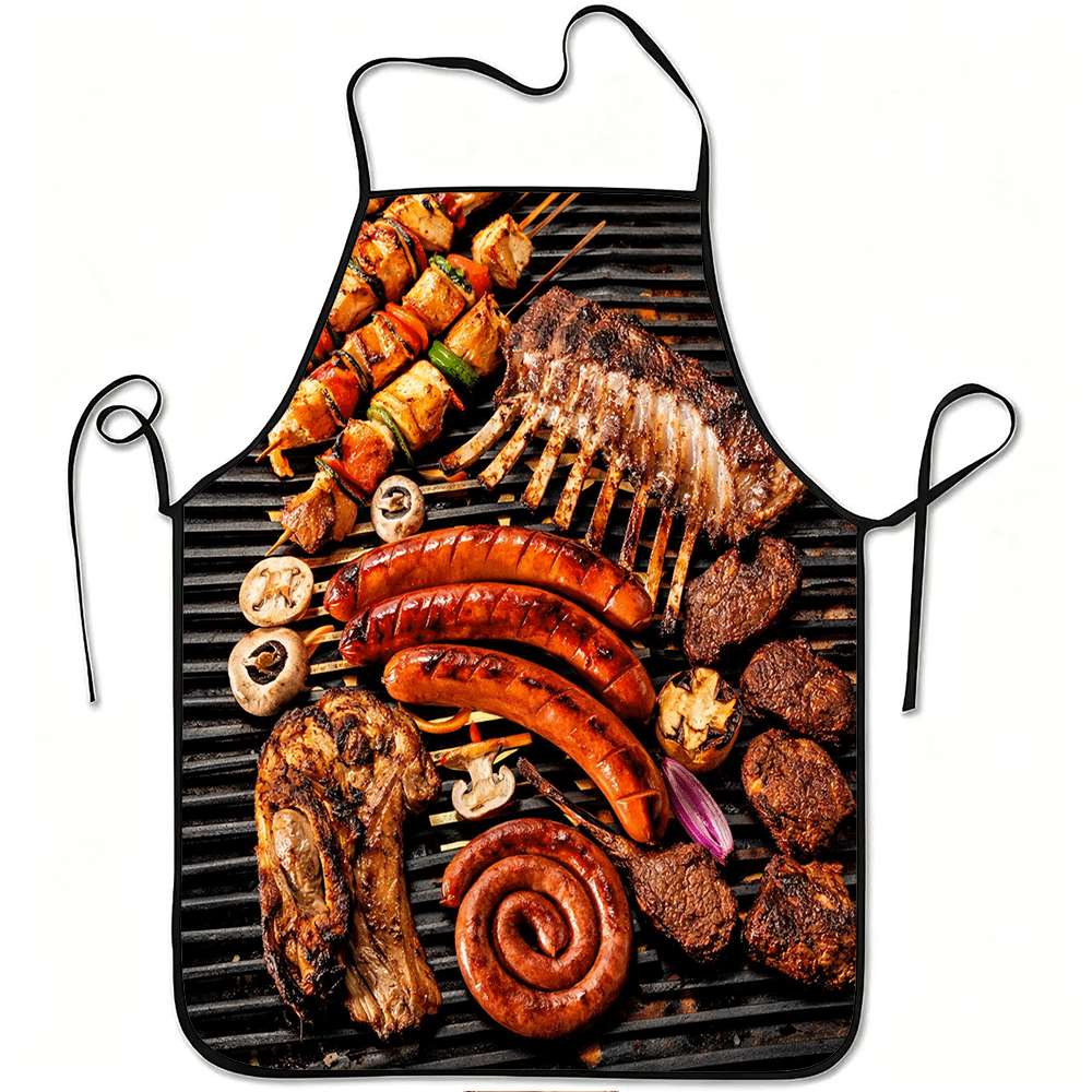 Kitchen Baking Ideas - 1 Piece of Fun Barbecue-Themed Apron,