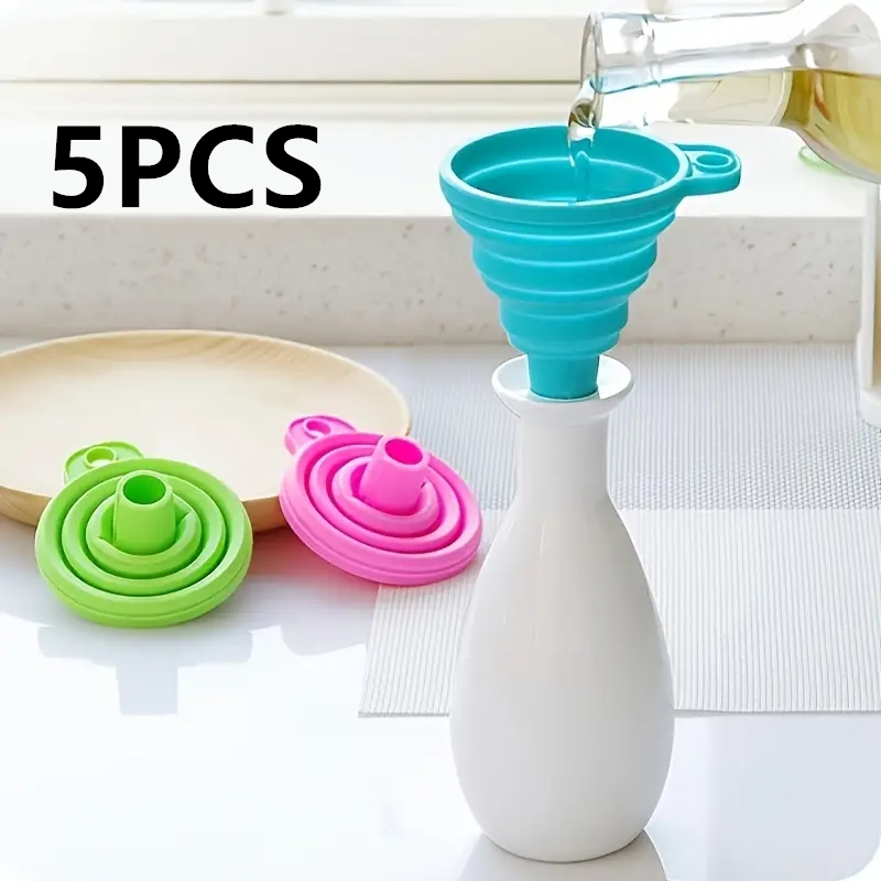 Miniature Baking Kitchen - Silicone Folding Funnel Multifunctional Portable Mini