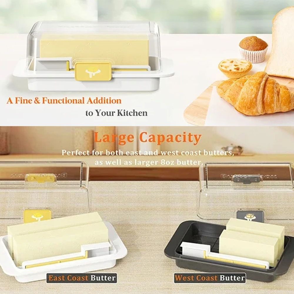 Clear Lid Butter Storage Box D - Kitchen Baking Containers recension och pris