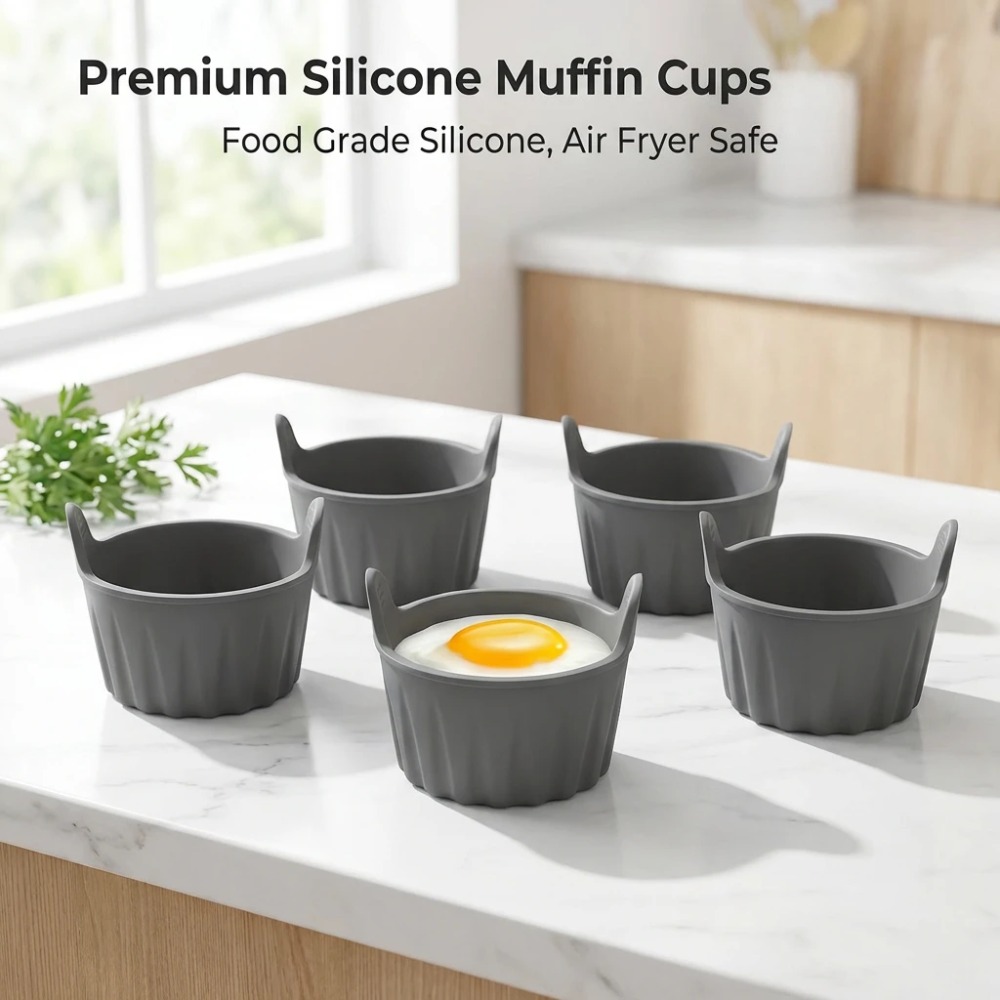 6Pcs Silicone Air Fryer Mold D - Kitchen Pro Baking Tray recension och pris