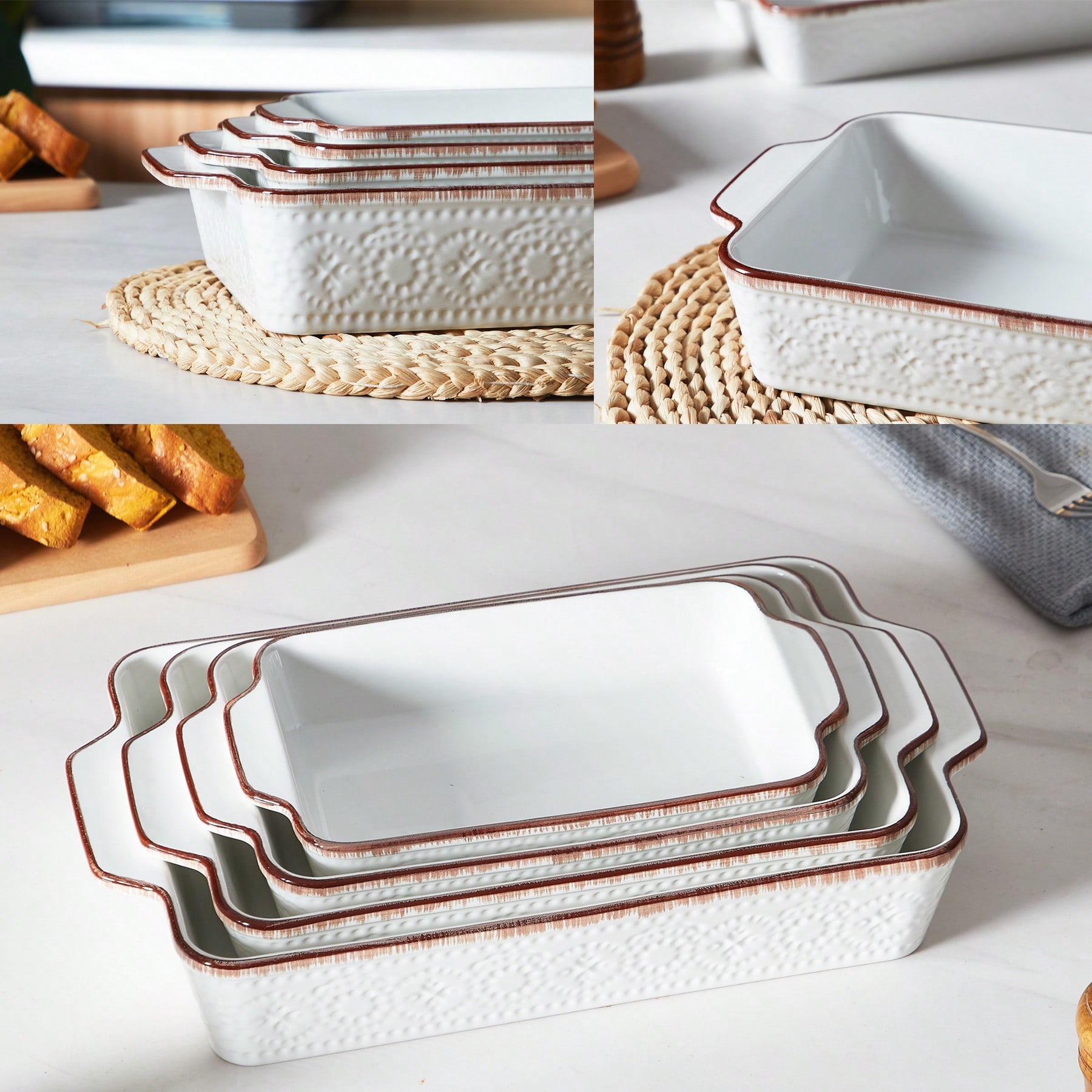Casserole Dishes For Oven Vint - Kitchen Glass Baking Set recension och pris