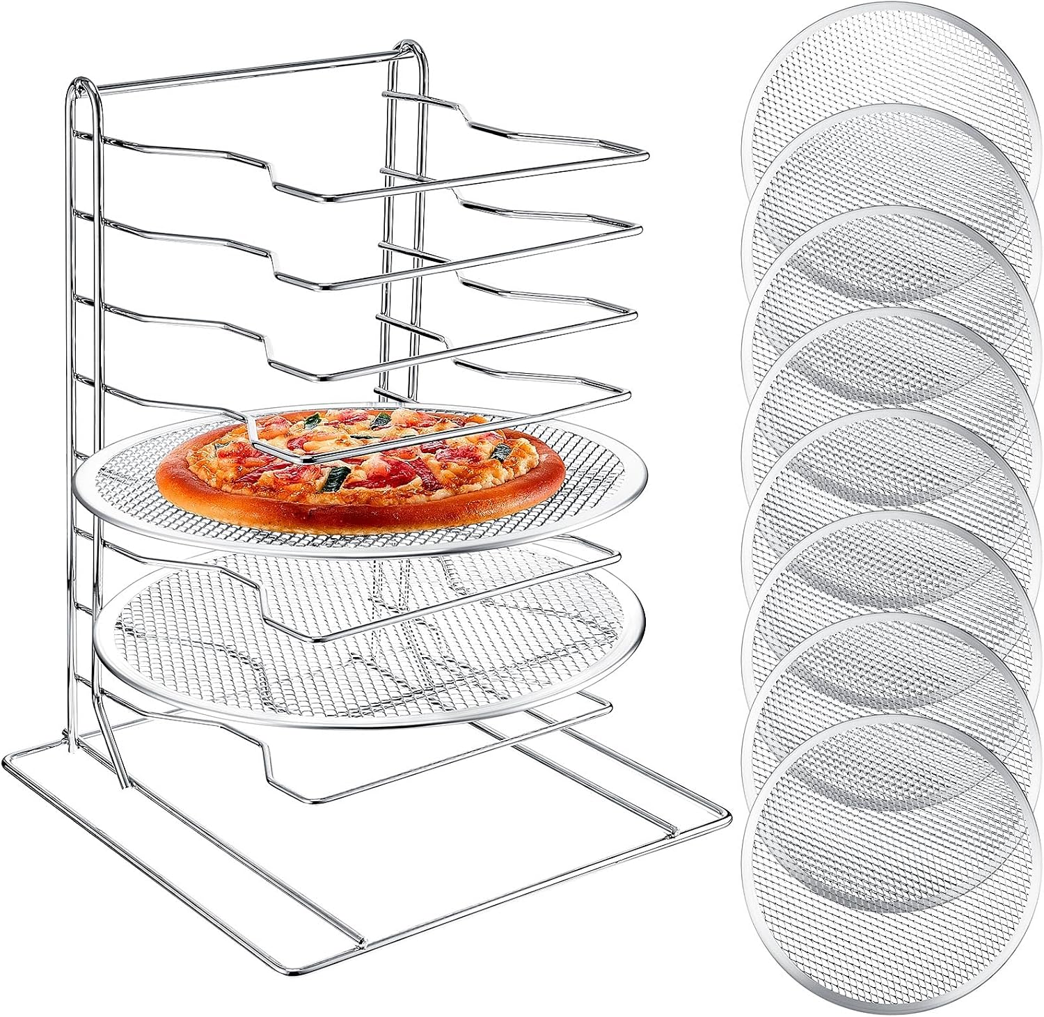 Pizza Rack 8 Tiered Stand With - Mini Kitchen Baking recension och pris