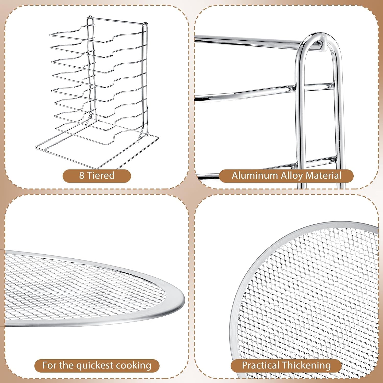 Pizza Rack 8 Tiered Stand With - Mini Kitchen Baking recension och pris