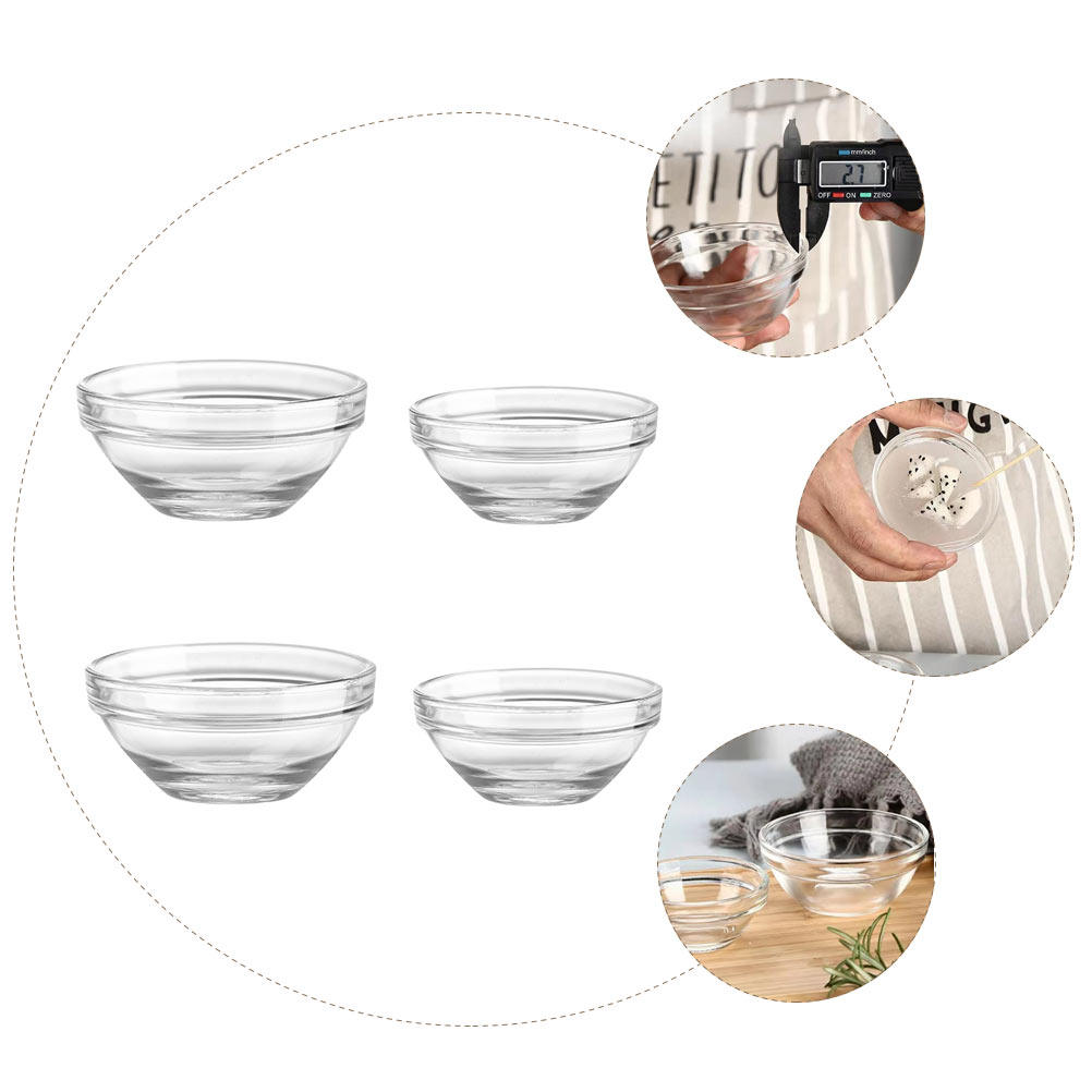 4Pcs Pudding Glass Bowls Jelly - Kitchen Glass Baking Set recension och pris
