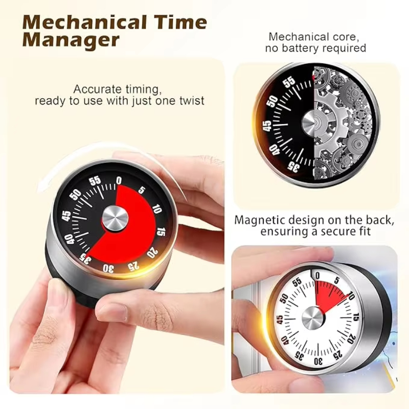 Stainless Steel Timer Magnetic - Baking Kitchen Hourly recension och pris