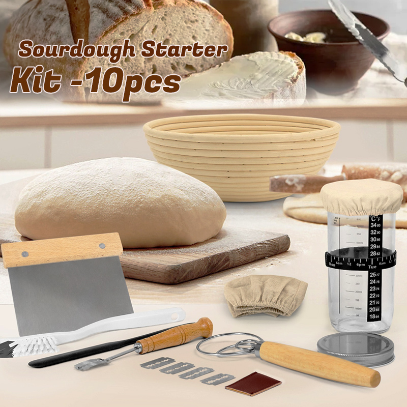 650ml Sourdough Starter Kit Gl - Kitchen Glass Baking Set recension och pris