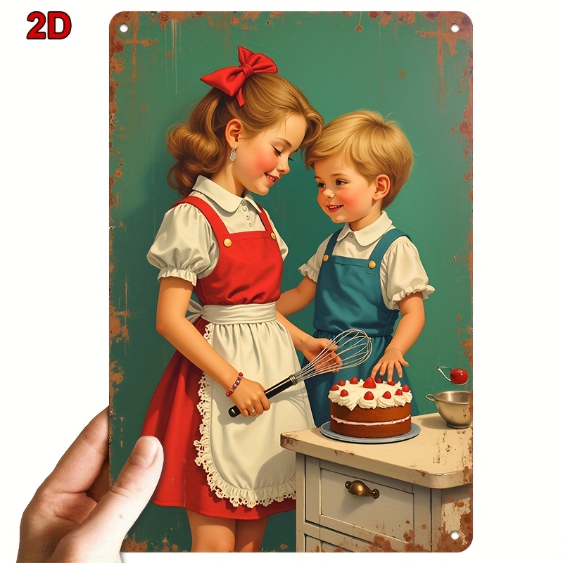 8x12Inch Metal Tin Sign Siblin - Kitchen Baking Wall Art recension och pris