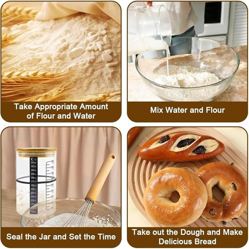 Sourdough Starter Jar Kit Sour - Kitchen Baking Containers recension och pris