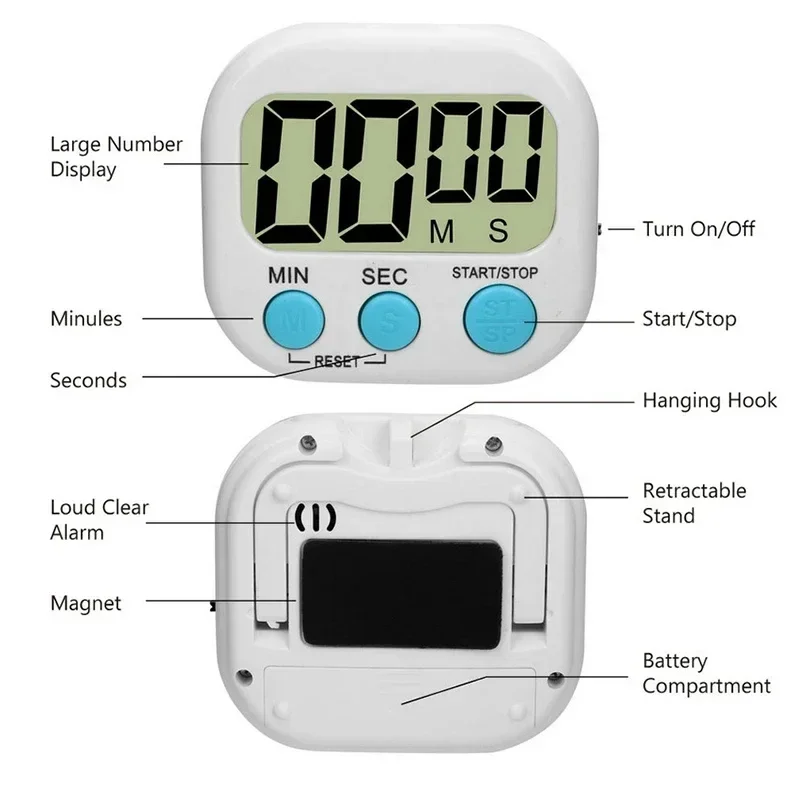 Mini Digital Kitchen Timer Big - Baking Kitchen Hourly recension och pris