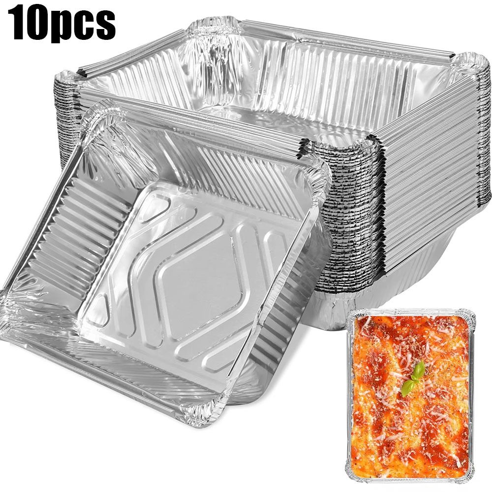 10PCS Disposable Aluminum Foil - Kitchen Baking Containers recension och pris