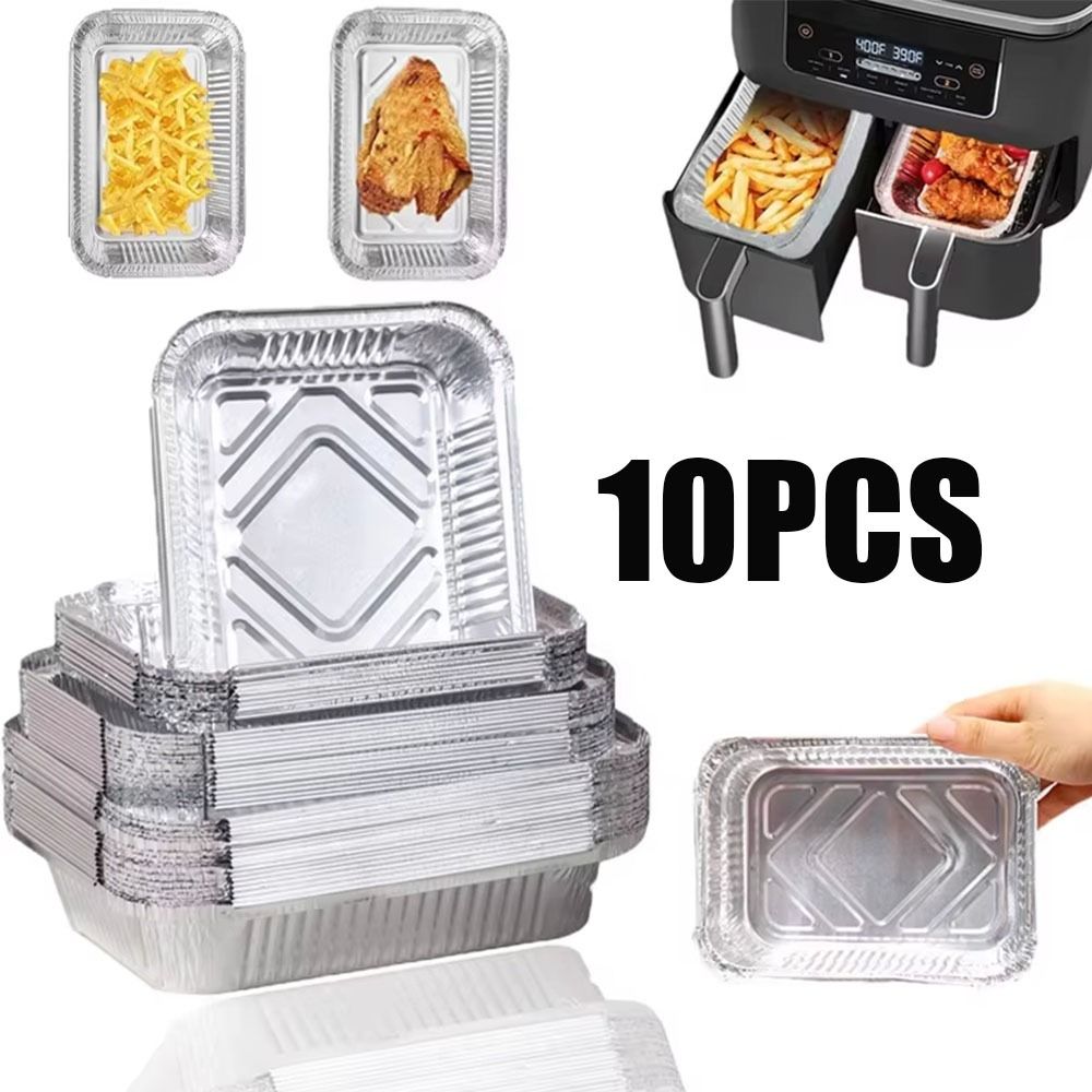 10PCS Disposable Aluminum Foil - Kitchen Baking Containers recension och pris