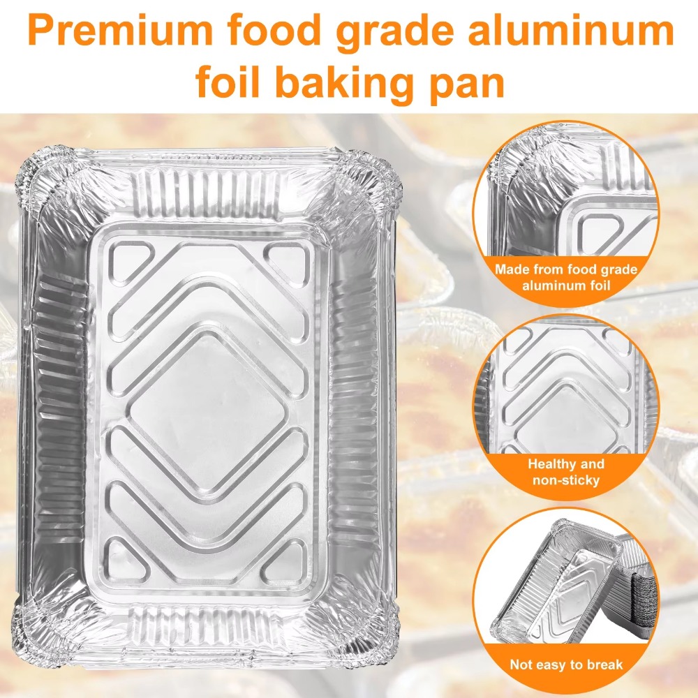 10PCS Disposable Aluminum Foil - Kitchen Baking Containers recension och pris