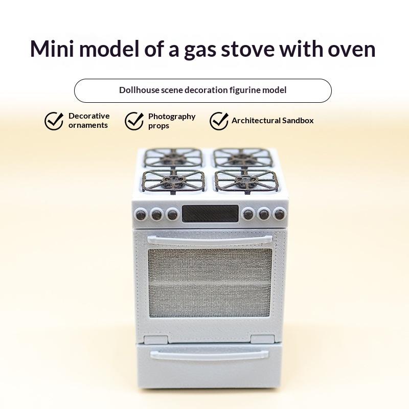 1/12 Miniature Gas Stove With  - Mini Kitchen Baking recension och pris