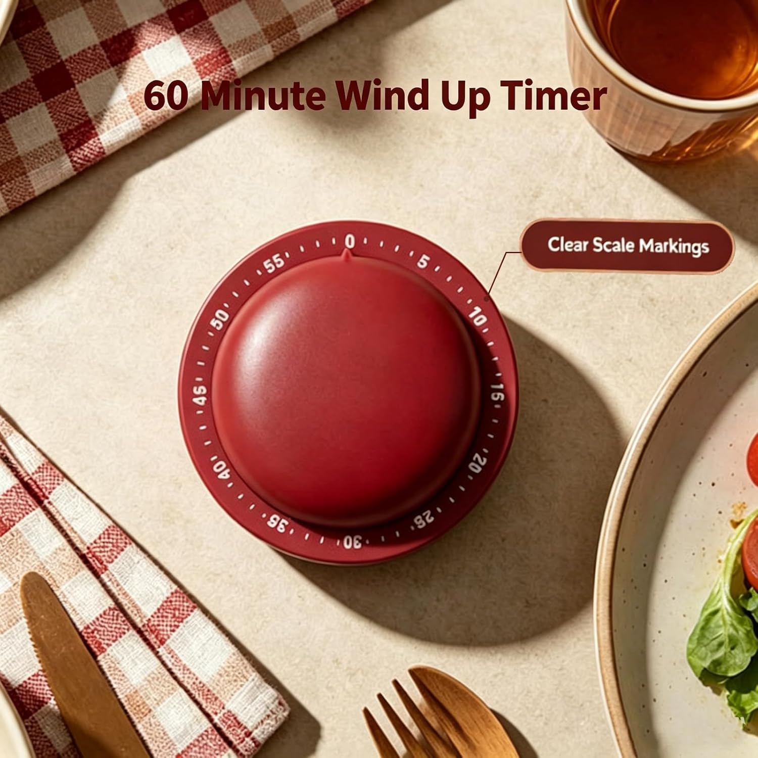 Mechanical Kitchen Timer with  - Baking Kitchen Hourly recension och pris