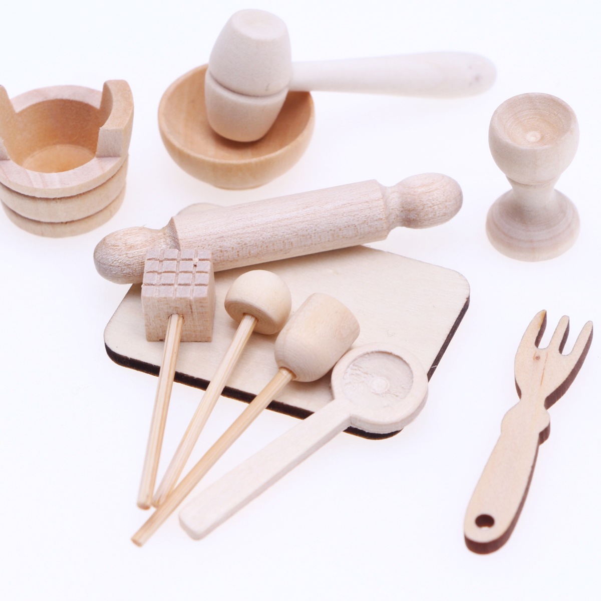 Dollhouse Mini White Embryo Wo - Mini Kitchen Baking recension och pris