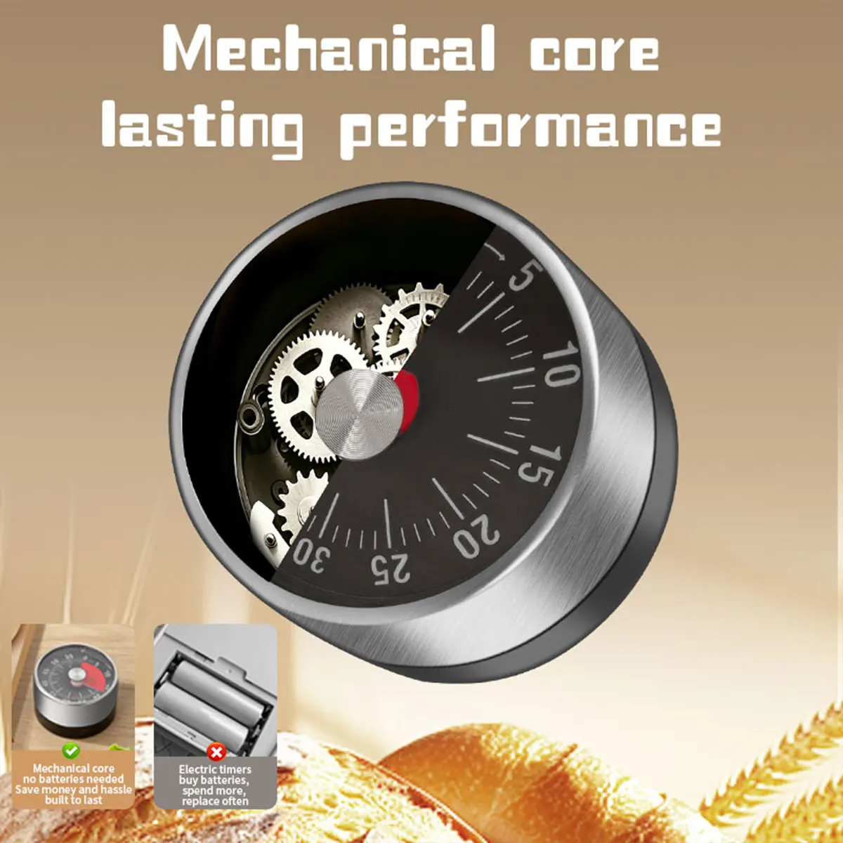 Visible Mechanical Timer, 60-M - Baking Kitchen Hourly recension och pris